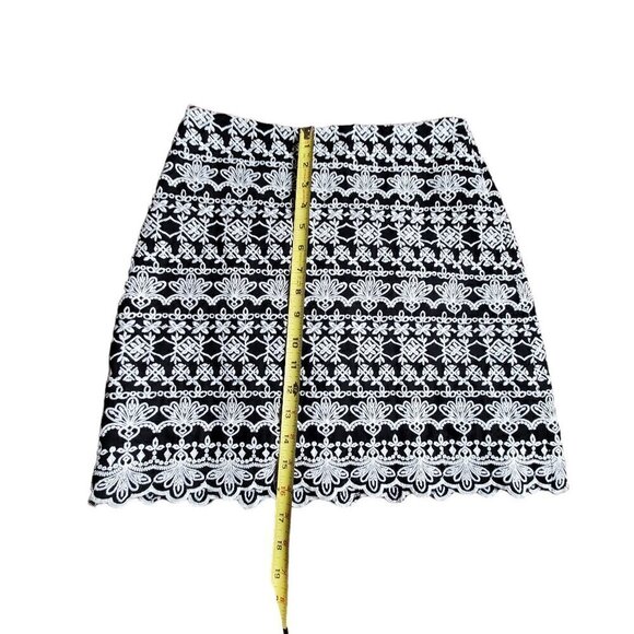 Ann Taylor LOFT Womens Black Floral Embroidered Casual‎ Mini Skirt Size 0 NWT - Picture 6 of 9
